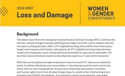 Loss & Damage from Climate Change - Gender