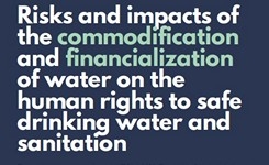 UN Special Rapporteur on Safe Water - Risks & Impacts of the Commodification & Financialization for Safe Drinking Water & Sanitation + Definitions